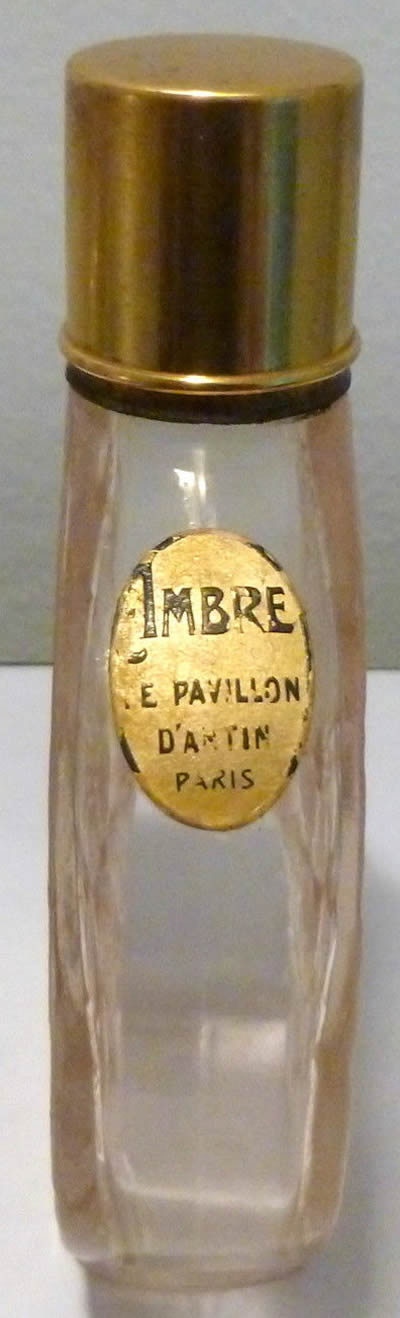 R. Lalique Ambre D'Le Pavillon D'Antin Perfume Bottle