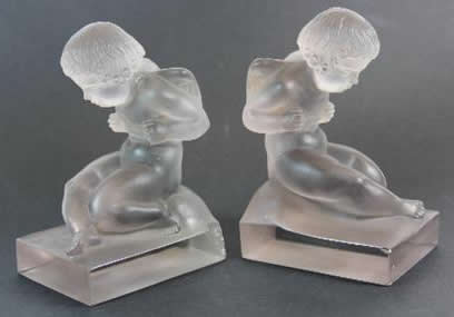 Rene Lalique  Amour Bookend 