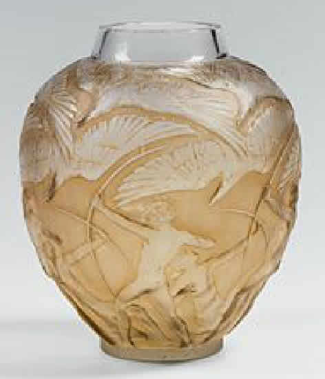 Rene Lalique Vase Archers