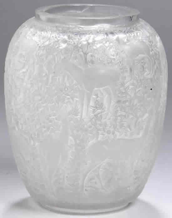 Rene Lalique Vase Biches