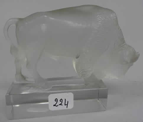R. Lalique Bison Paperweight