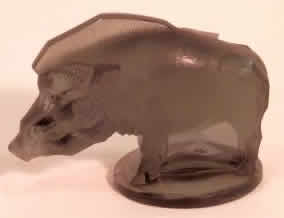 R. Lalique Boar Car Mascot