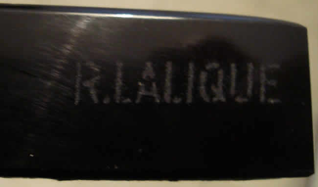 R. Lalique Black Plaque Bookend Base