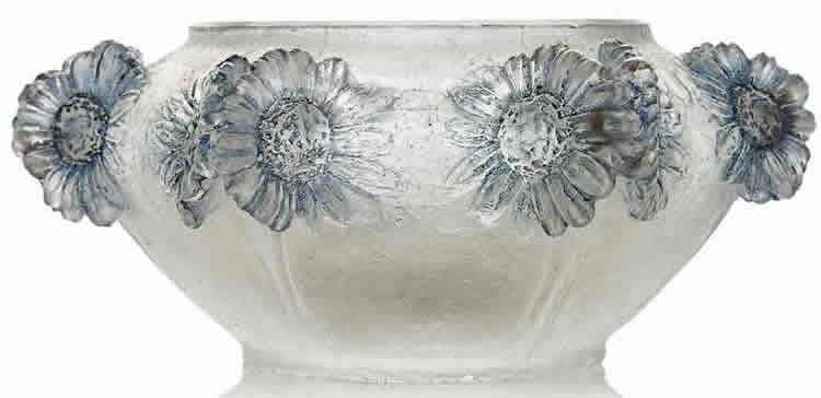 Rene Lalique Bouquets Marguerites Cire Perdue Vase