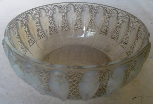 Rene Lalique Bowl Budgerigars