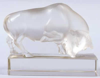 Rene Lalique  Bull Paperweight 