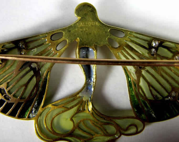 R. Lalique Butterfly Nymph Brooch