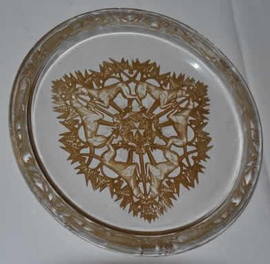 Rene Lalique Plate Chiens