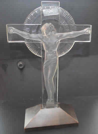 Rene Lalique Statue Christ on Cross