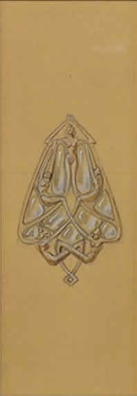 Rene Lalique Cinq Femme Nues Pendentif Drawing