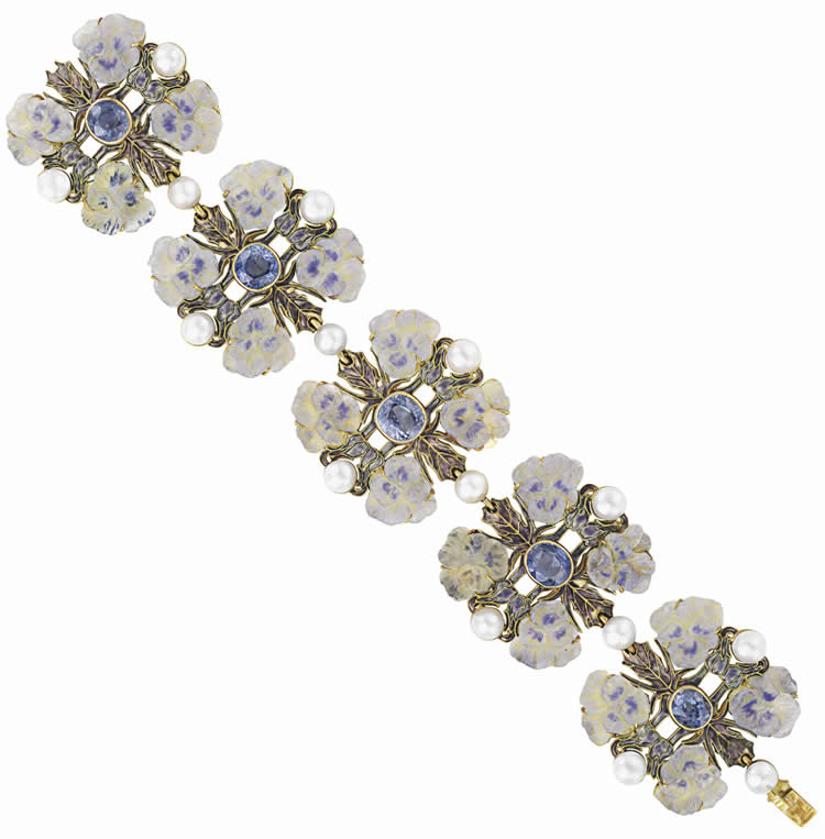 Rene Lalique Bracelet Cinq Fleurs