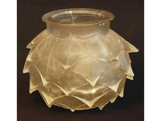 Rene Lalique Cire Perdue Vase Feuilles De Lierre Pointues