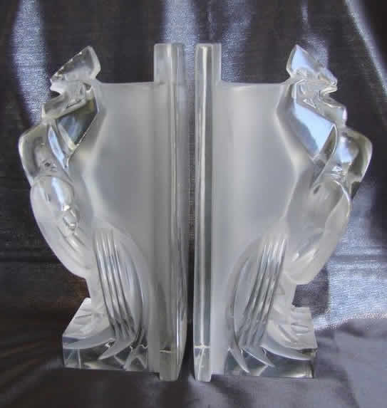 Rene Lalique Bookend Coq Houdan-B