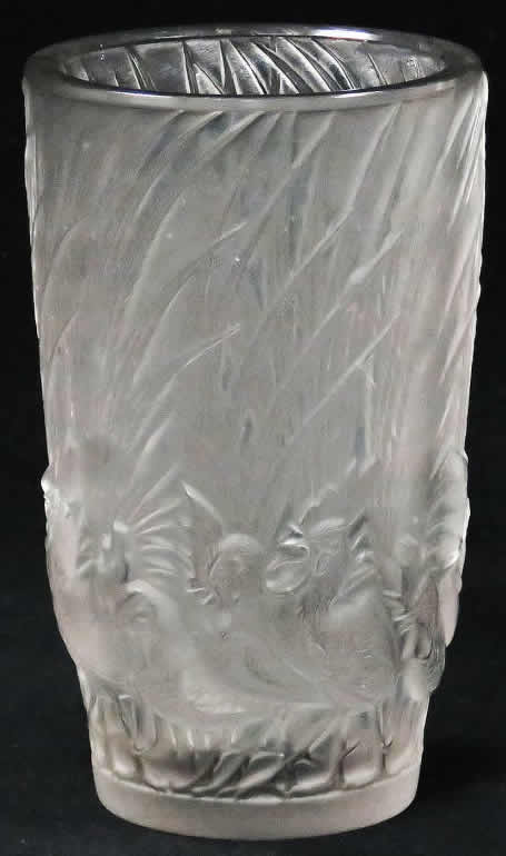 R. Lalique Coqs Et Plumes Vase