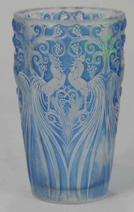 Rene Lalique Vase Coqs Et Raisins
