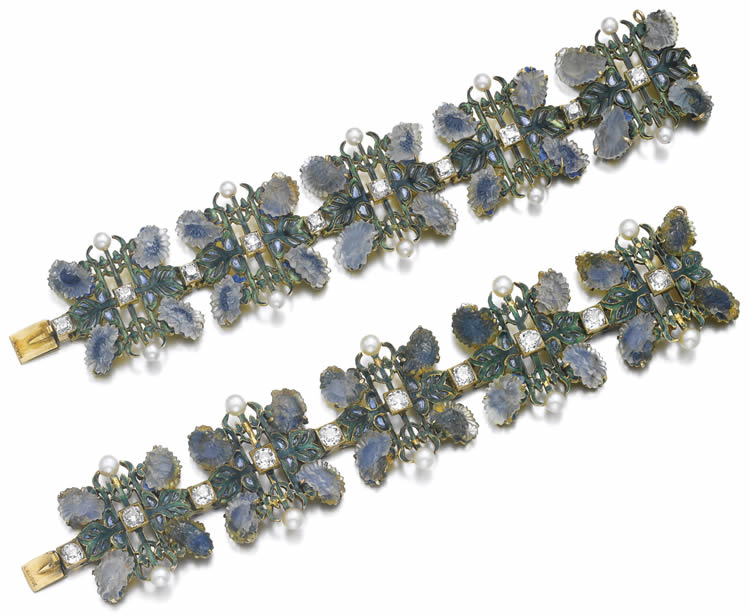 Rene Lalique Cornflowers Bracelet