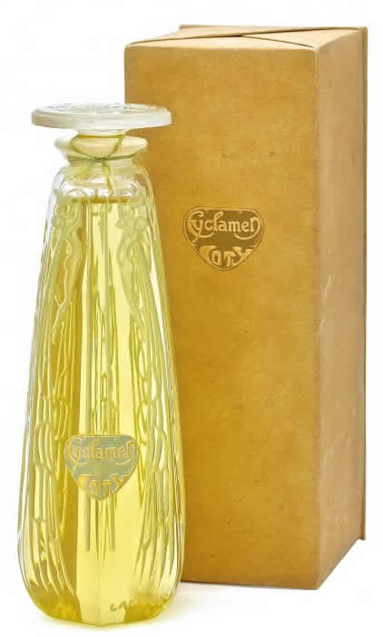 R. Lalique Cyclamen Perfume Bottle