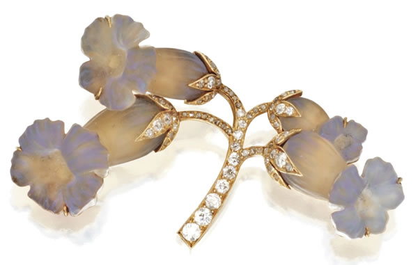 Rene Lalique Daffodils Brooch