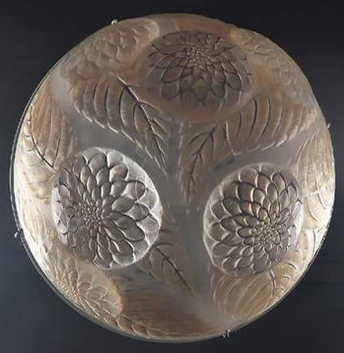 R. Lalique Dahlias Chandelier