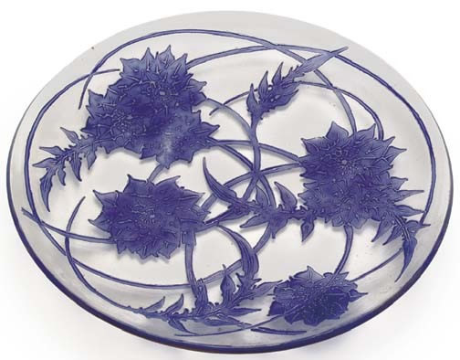 Rene Lalique Dahlias Plate