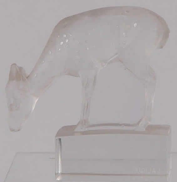 R. Lalique Deer Paperweight