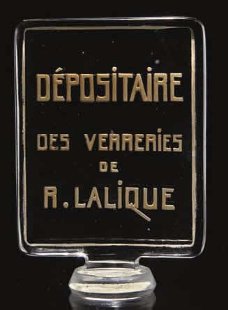 Rene Lalique DEPOSITAIRE DES VERRERIES DE R.LALIQUE Seal