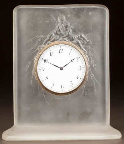 Rene Lalique Deux Amours Clock