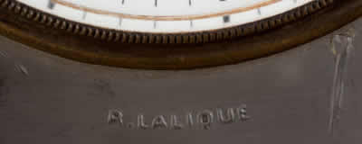 R. Lalique Deux Amours Clock