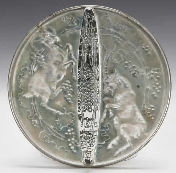 R. Lalique Deux Chevres Mirror