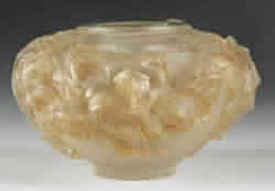 Rene Lalique Cire Perdue Vase Deux Groupes De Roses Entrelacs Epines