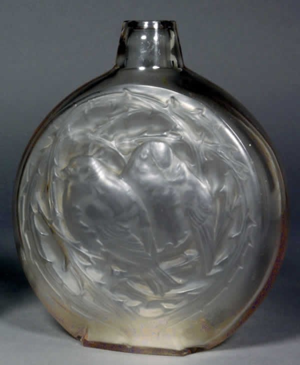 Rene Lalique Vase Deux Moineaux Dormant