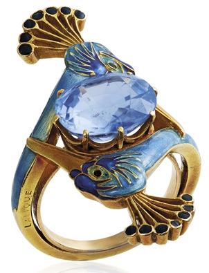 Rene Lalique Ring Deux Paons