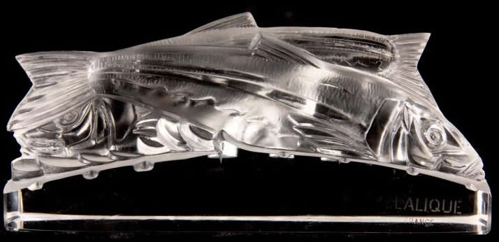 Rene Lalique Paperweight Deux Sardines
