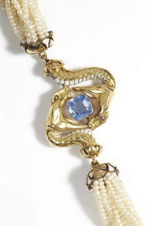 R. Lalique Deux Serpents Necklace