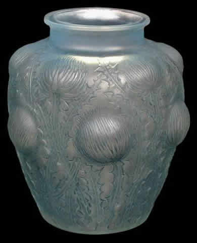 Rene Lalique Opalescent Vase Domremy