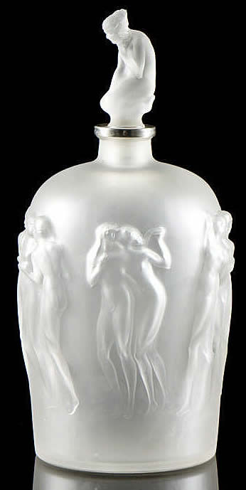 Rene Lalique Vase Douze Figurines Avec Bouchon Figurine
