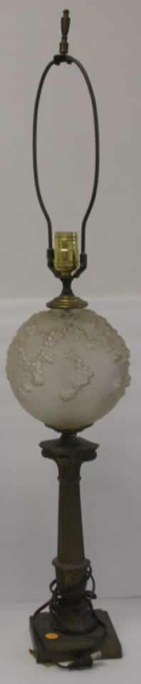 R. Lalique Druide Vase Lamp