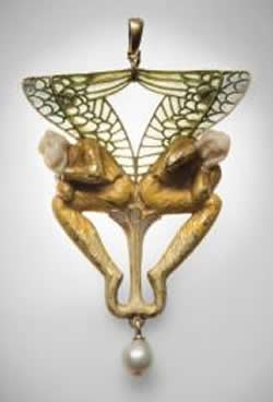 Rene Lalique Brooch Deux Figurines Ailees