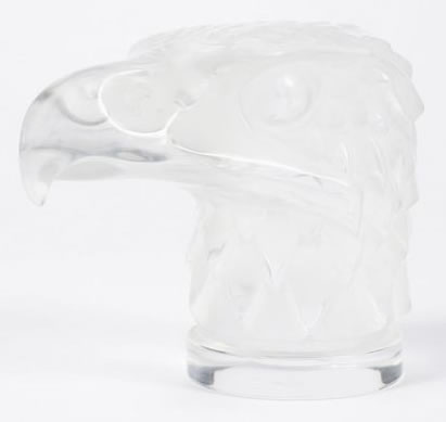 R. Lalique Eagle Head Car Mascot