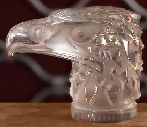 R. Lalique Eagle Head Car Mascot