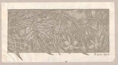 Rene Lalique  Emilie Bookplate 