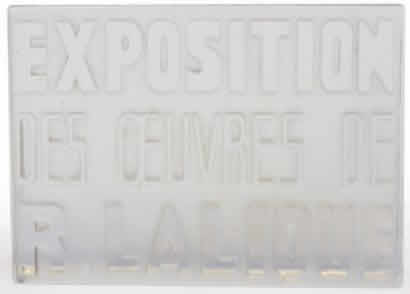 Rene Lalique Advertising Sign Exposition Des Oeuvres De R.Lalique