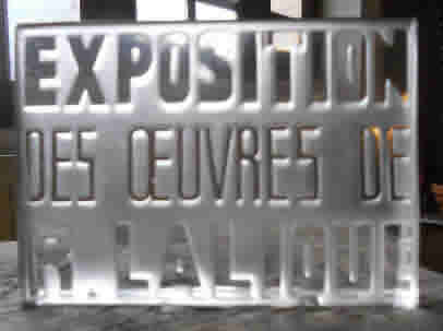 Rene Lalique  Exposition Des Oeuvres De R.Lalique Sign 