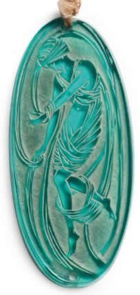 R. Lalique Figurine Drapee Pendant