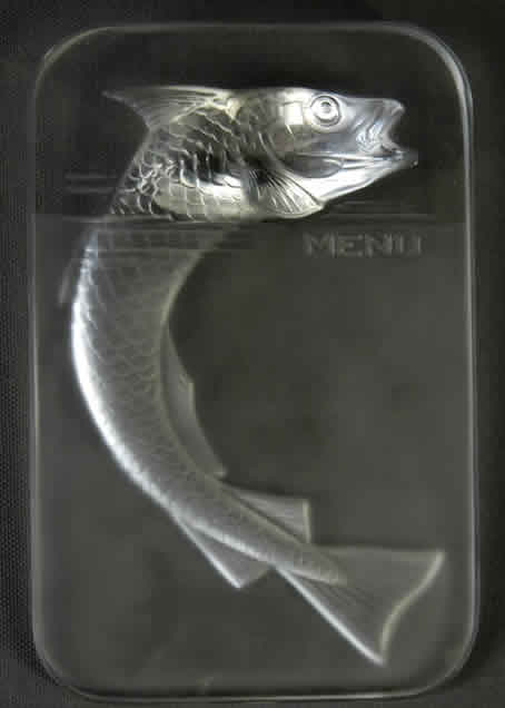 Rene Lalique  Fish Menu 