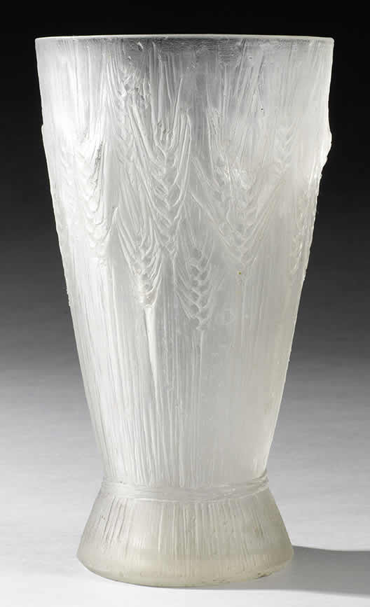 Rene Lalique Cire Perdue Vase Gerbe De Ble