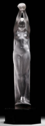 R. Lalique Grande Nue Bras Leves Statue