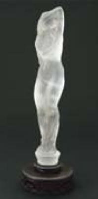 Rene Lalique Statue Grand Nue Socle Lierre