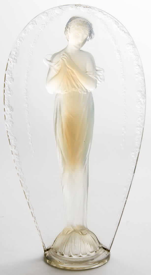 Rene Lalique Statuette Grande Ovale Tete Penchees