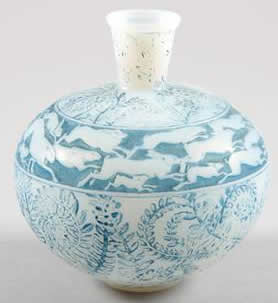 R. Lalique Hares Vase